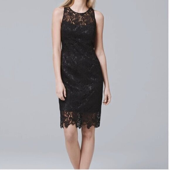 White House Black Market Dresses & Skirts - NWT White House Black Market black lacy sheath dress